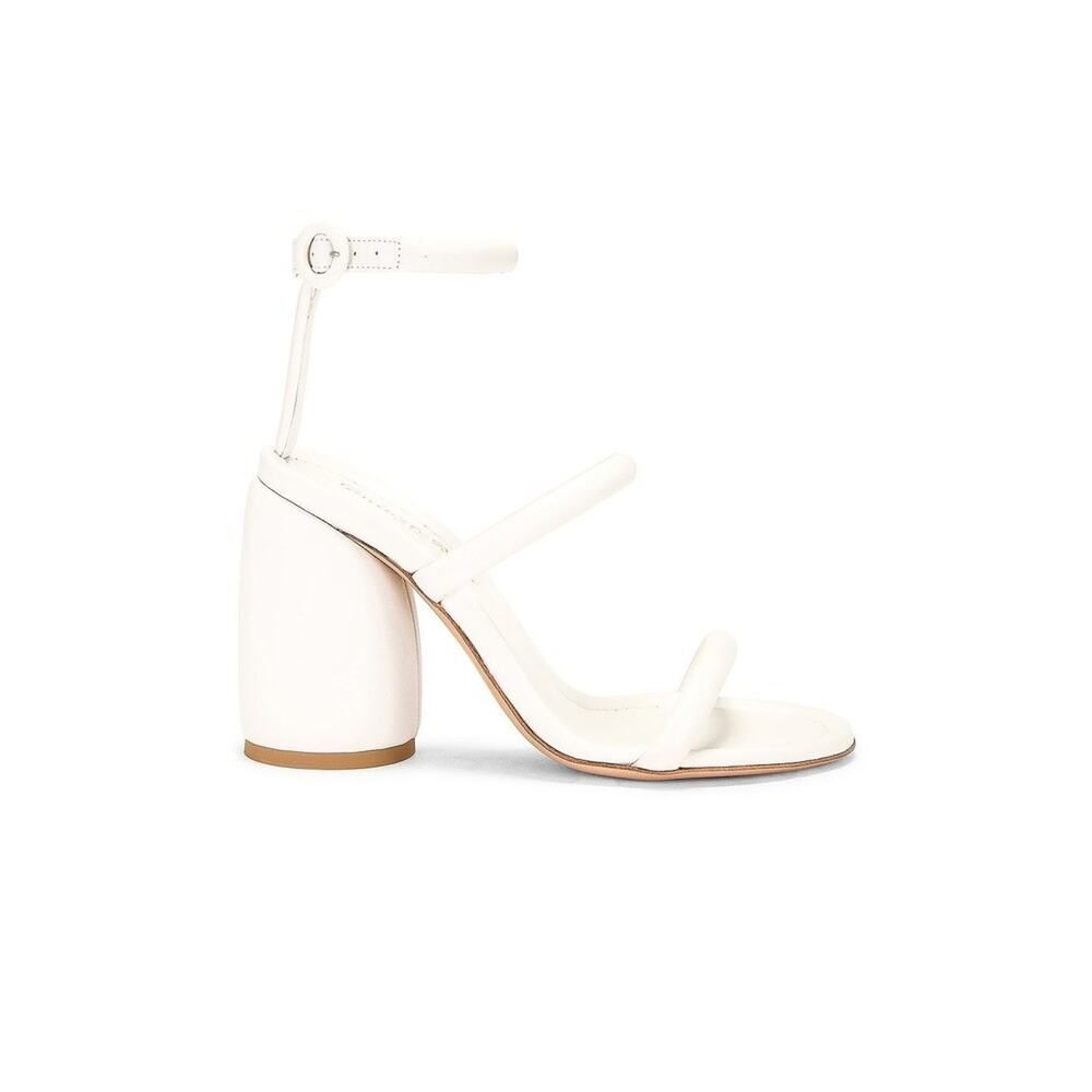 Gianvito Rossi Bridal Ankle Strap Sandals Heels in White Size 7 / EU 37